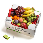 Red Box mit Sparschäler Freshbox Früchtebox