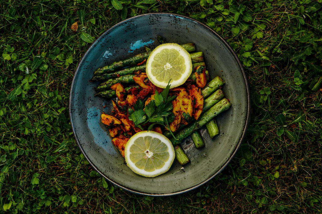 Spargelpfanne Planted Chicken